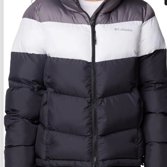 Columbia Puffect II Women's Black, Gray, and White Colorblock Puffer Jacket XL - Picture 1 of 4